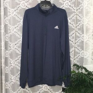 Adidas Golf Jacket Navy Blue Quarter Zip Pullover Long Sleeve Men’s Size L,XL